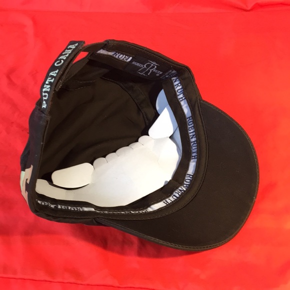 Original Robin Ruth Punta Cana hat 2 panel flat top camp cap brown gold - Picture 6 of 8